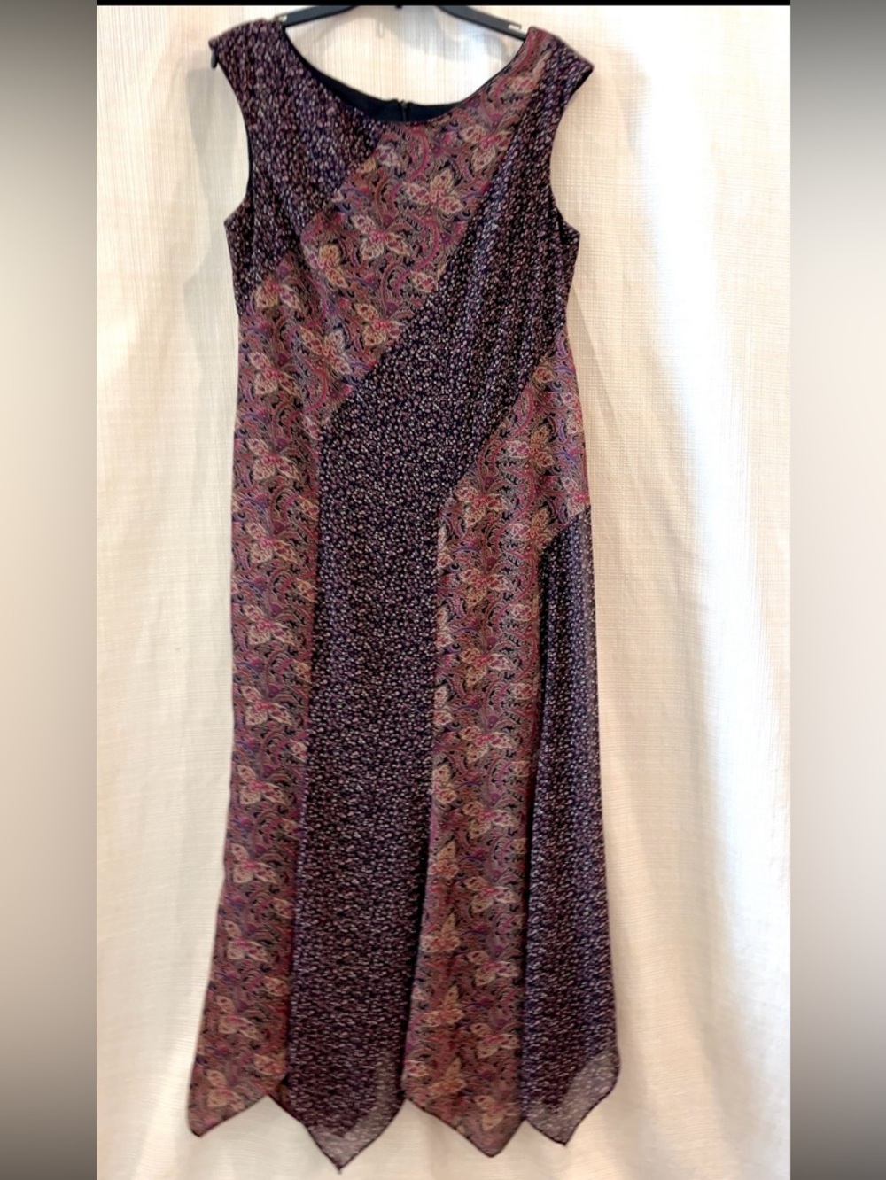 Vintage 90s Whimsigoth Patchwork Maxi Dress Witchy Fairy Grunge Festival Boho